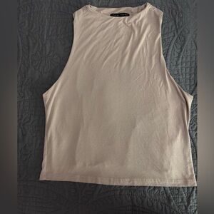 Final Touch Sleeveless Tank Top in Light Beige